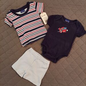 Kids Matching Set - Navy and Striped Outfit